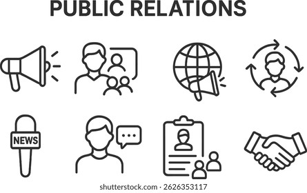 Illustration showcases essential components of online marketing, featuring icons for referrals, transactions, social networks, and financial elements.