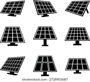 Una ilustración que muestra varias configuraciones de paneles solares y ángulos de inclinación para una generación de energía óptima