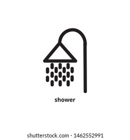 illustration of a shower icon for creative logos or other pattern needs. bathroom sign illustrations, vectors can be edited. web icon, logo design