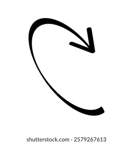 Illustration showing a black arrow (pointer) icon on a white background