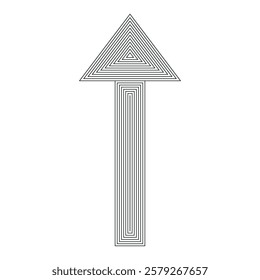 Illustration showing a black arrow (pointer) icon on a white background