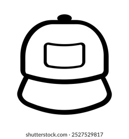 
Illustration showing a black cap icon on a white background
