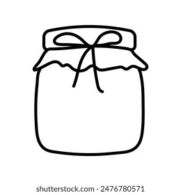 
Illustration showing a black glass jar icon on a white background