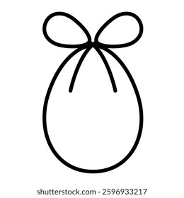 
Illustration showing a black icon of an attribute for the Easter holiday, on a white background