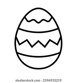
Illustration showing a black icon of an attribute for the Easter holiday, on a white background