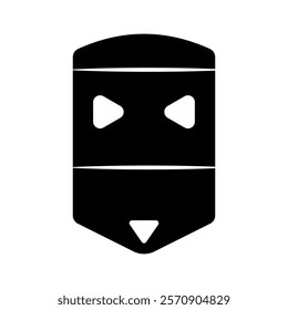 
Illustration showing a black mini remote control icon on a white background