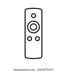 Illustration showing a black remote control icon on a white background