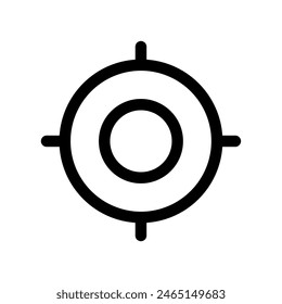 
Illustration showing a black shooting target icon on a white background