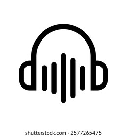 Illustration showing a black sound icon on a white background