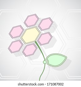 Illustration showing the combination of environment and modern technology. Technology to preserve the environment. Eco-technology