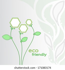illustration showing environmentally friendly technologies. vector graphics