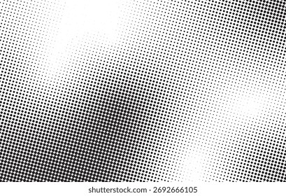 Ilustración que muestra un patrón de puntos de semitono con un fondo de efecto de polvo. Arte vectorial adecuado para añadir textura e interés visual a los diseños.