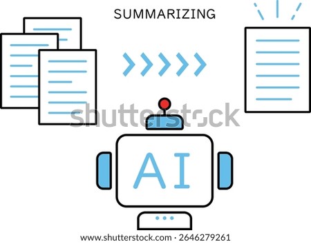 Illustration showing how AI can summarize documents