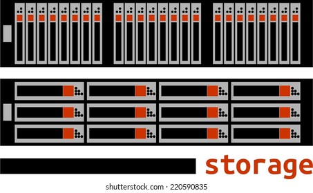 An illustration showing storage area network