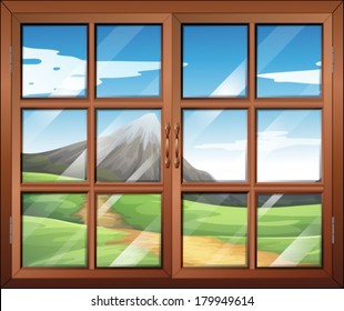  Illustration showing a window