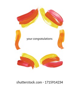 The illustration shows acrylic strokes in a circle with the inscription where you can write your wishes