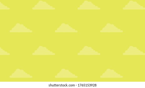 The illustration shows a cloud pattern on a yellow background. It can be used as a background image for various applications and games.