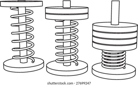 Illustration shows  a "compression" and a "pressure"
