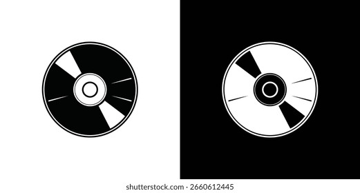 Una ilustración muestra un icono de disco, con colores divididos sobre un fondo cuadrado negro en un lado y blanco en el otro, destacando los conceptos de almacenamiento digital.