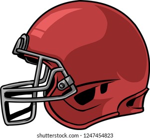 The illustration shows a football helmet.