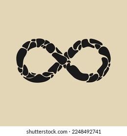 The illustration shows the infinity sign. An isolated element for the design.