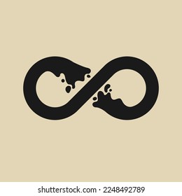 The illustration shows the infinity sign. An isolated element for the design.