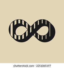 The illustration shows the infinity sign. An isolated element for the design.