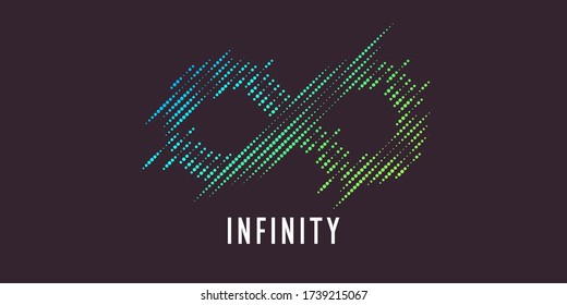 The illustration shows the infinity sign. Modern graphics. Element for your design.