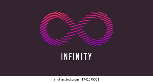 The illustration shows the infinity sign. Modern graphics. Element for your design.