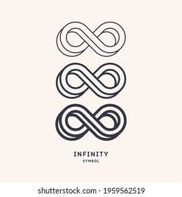 The illustration shows the infinity sign. Modern graphics. Element for your design.