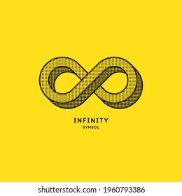 The illustration shows the infinity sign. Modern graphics. Element for your design.