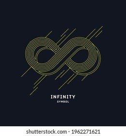 The illustration shows the infinity sign. Modern graphics. Element for your design.