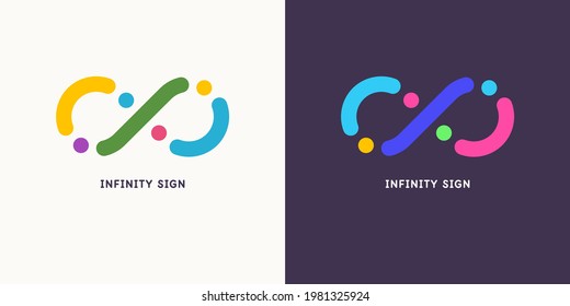 The illustration shows the infinity sign. Modern graphics.