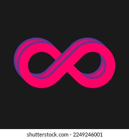 The illustration shows the infinity sign. Modern graphics.