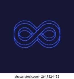 The illustration shows the infinity sign. Modern graphics. Element for design.