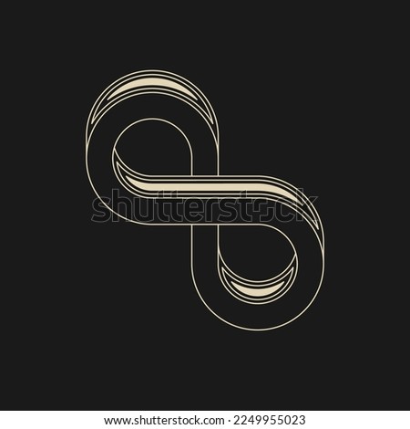 The illustration shows the infinity sign. Modern graphics.