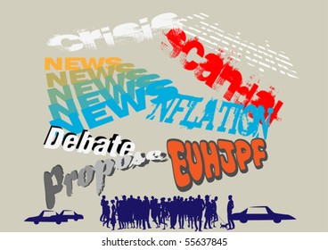 Illustration shows the influence of information on  people
