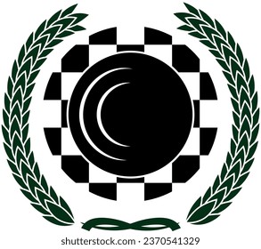 The illustration shows a logo for board games, especially checkers or chess. it is a vector illustration, which can be modified.