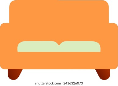 La ilustración muestra un diseño sencillo de sofá.