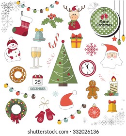 The illustration shows the template Merry Christmas
