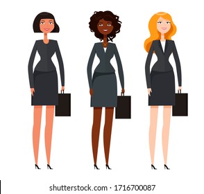 Set Successful Business Women Business Woman Stock Vector (Royalty Free ...