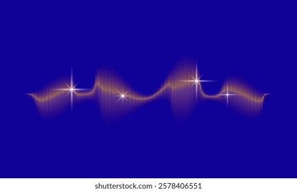 The illustration shows a waveform reminiscent of an equalizer. It has bright colors and a dynamic look. Suitable for design projects, creating backgrounds, wallpapers or interface elements