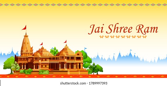 illustration of Shree Ram Navami celebration background for religious holiday of India