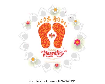  Ilustración de Shubh Navratri y antecedentes vectoriales de Happy Navratri Special