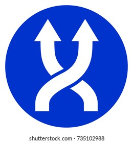 Illustration of shuffle blue circle icon