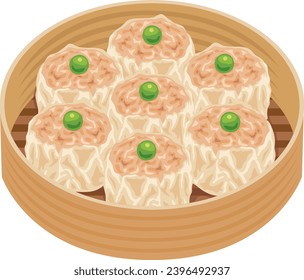 It is an illustration of shumai.