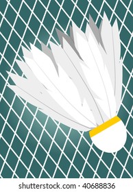 Illustration of shuttle with net background	