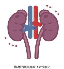 Illustration of sick kidney