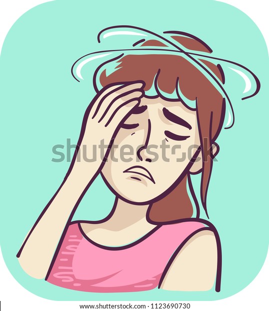 Girando la cabeza sintiéndose enfermo