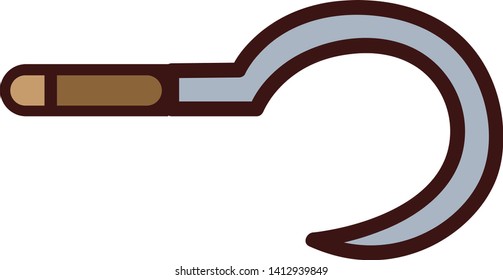 illustration of sickle flat icon